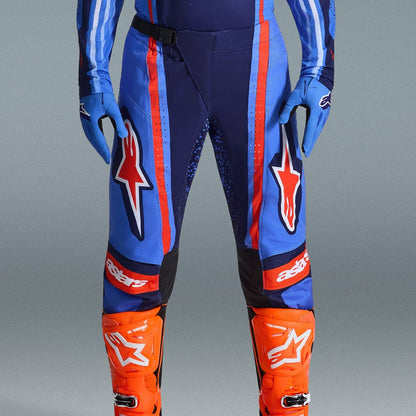 Completo Motocross Alpinestars Techstar Nomur Dark Navy Orange Ucla Blue (Magl. L Pant. 34)