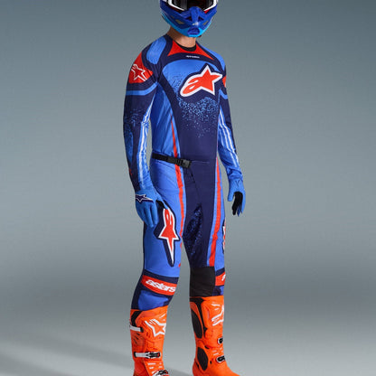 Completo Motocross Alpinestars Techstar Nomur Dark Navy Orange Ucla Blue (Magl. L Pant. 34)