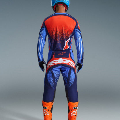 Completo Motocross Alpinestars Techstar Nomur Dark Navy Orange Ucla Blue (Magl. L Pant. 34)