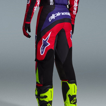 Completo Motocross Alpinestars Fluid Grid 2026 Red Black Purple (Magl. L Pant. 34)
