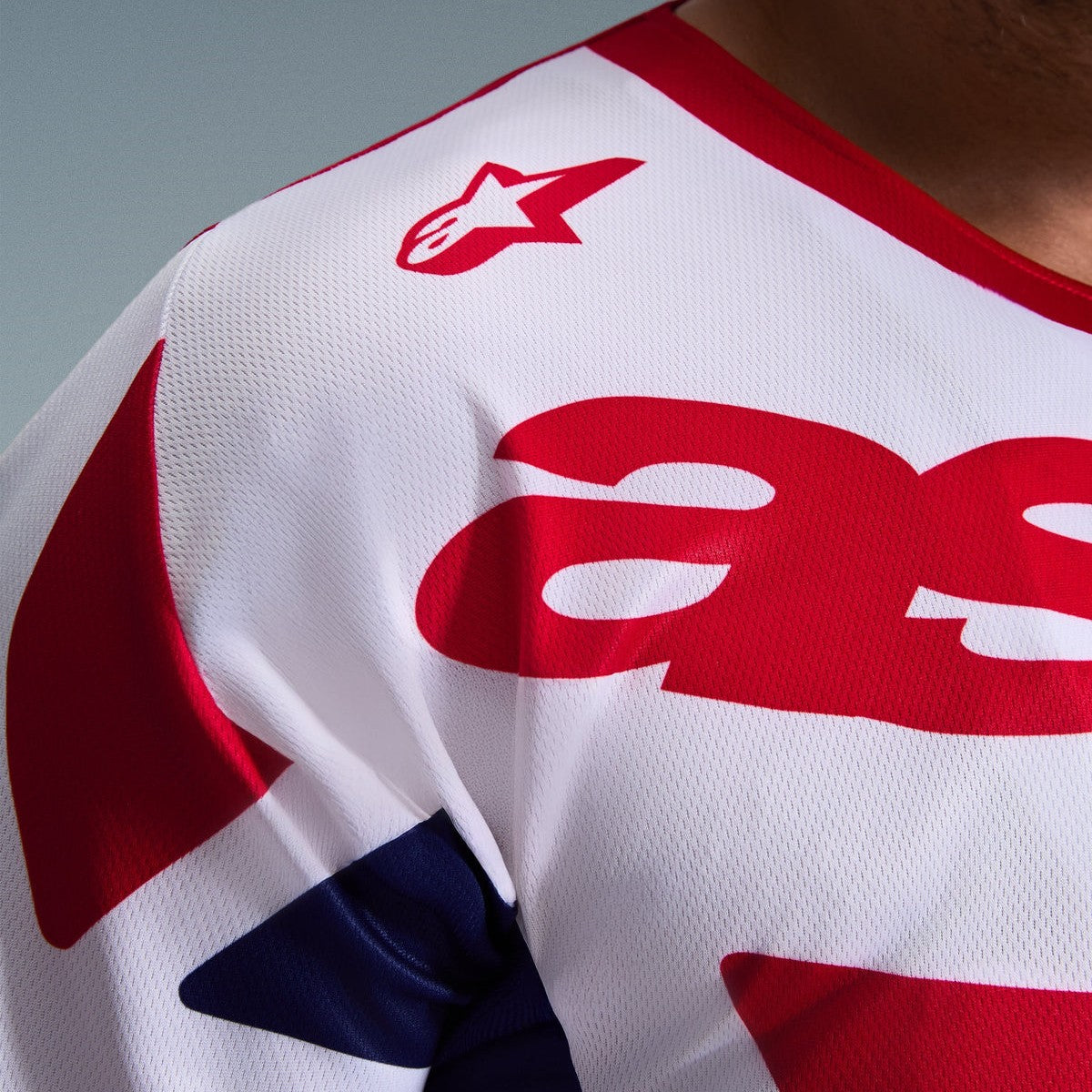 Completo Motocross Alpinestars Racer Riway White Blue Red (Magl. M Pant. 32)