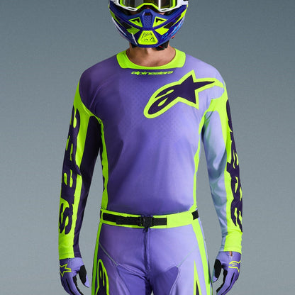 Completo Motocross Alpinestars Racer Portl Purple Yellow Fluo (Magl. M Pant. 32)