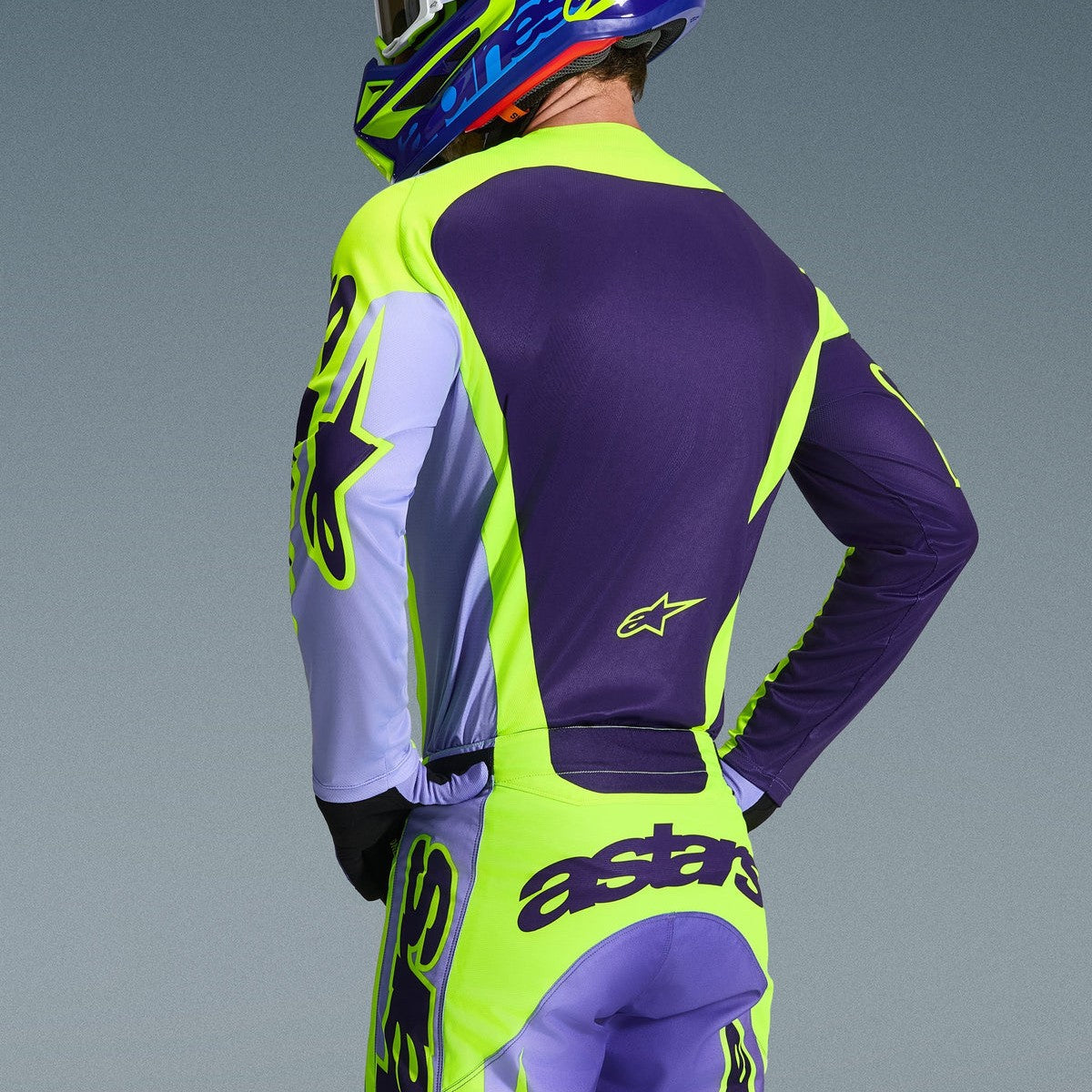 Completo Motocross Alpinestars Racer Portl Purple Yellow Fluo (Magl. M Pant. 32)