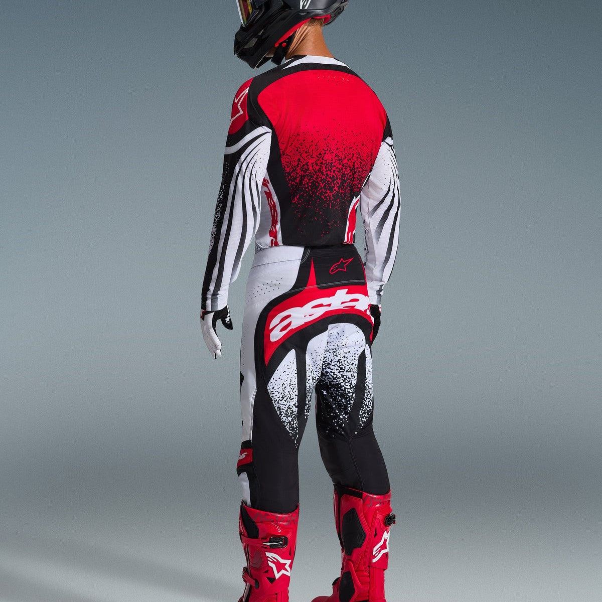 Completo Motocross Alpinestars Techstar Nomur Black White Red (Magl. L Pant. 34)