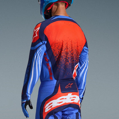 Completo Motocross Alpinestars Techstar Nomur Dark Navy Orange Ucla Blue (Magl. L Pant. 34)