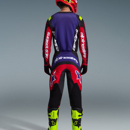 Completo Motocross Alpinestars Fluid Grid 2026 Red Black Purple (Magl. L Pant. 34)