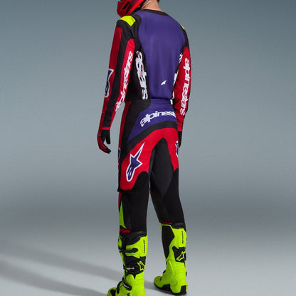 Completo Motocross Alpinestars Fluid Grid 2026 Red Black Purple (Magl. L Pant. 34)