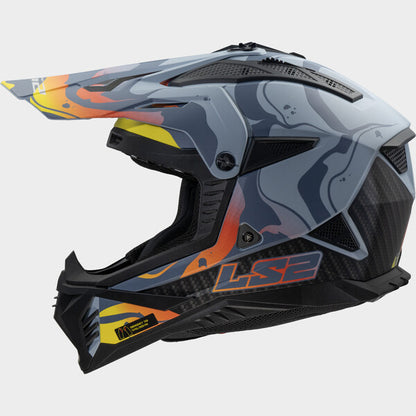 Casco Motocross LS2 MX708 FAST II WASH Matt Dark Grey