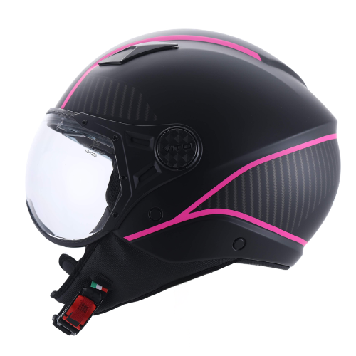 Casco Jet Vito Helmets Doppia Visiera Lavori Purple Decal