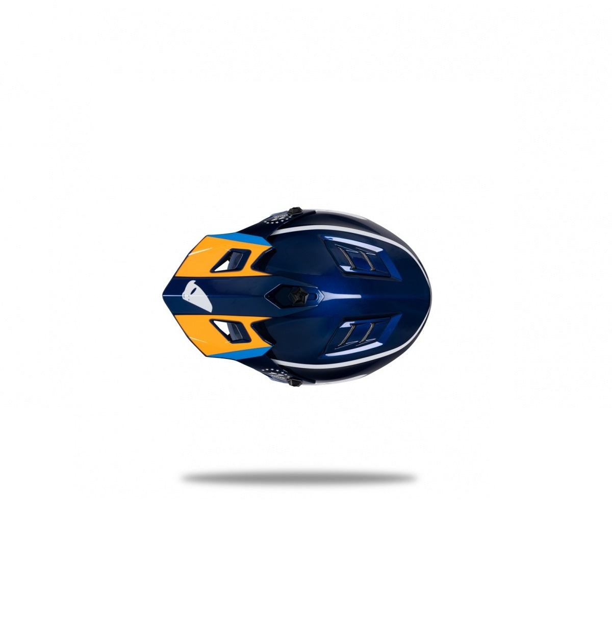 Casco Motocross Bimbo Ufo Plast Korey Harlem Blu Arancione