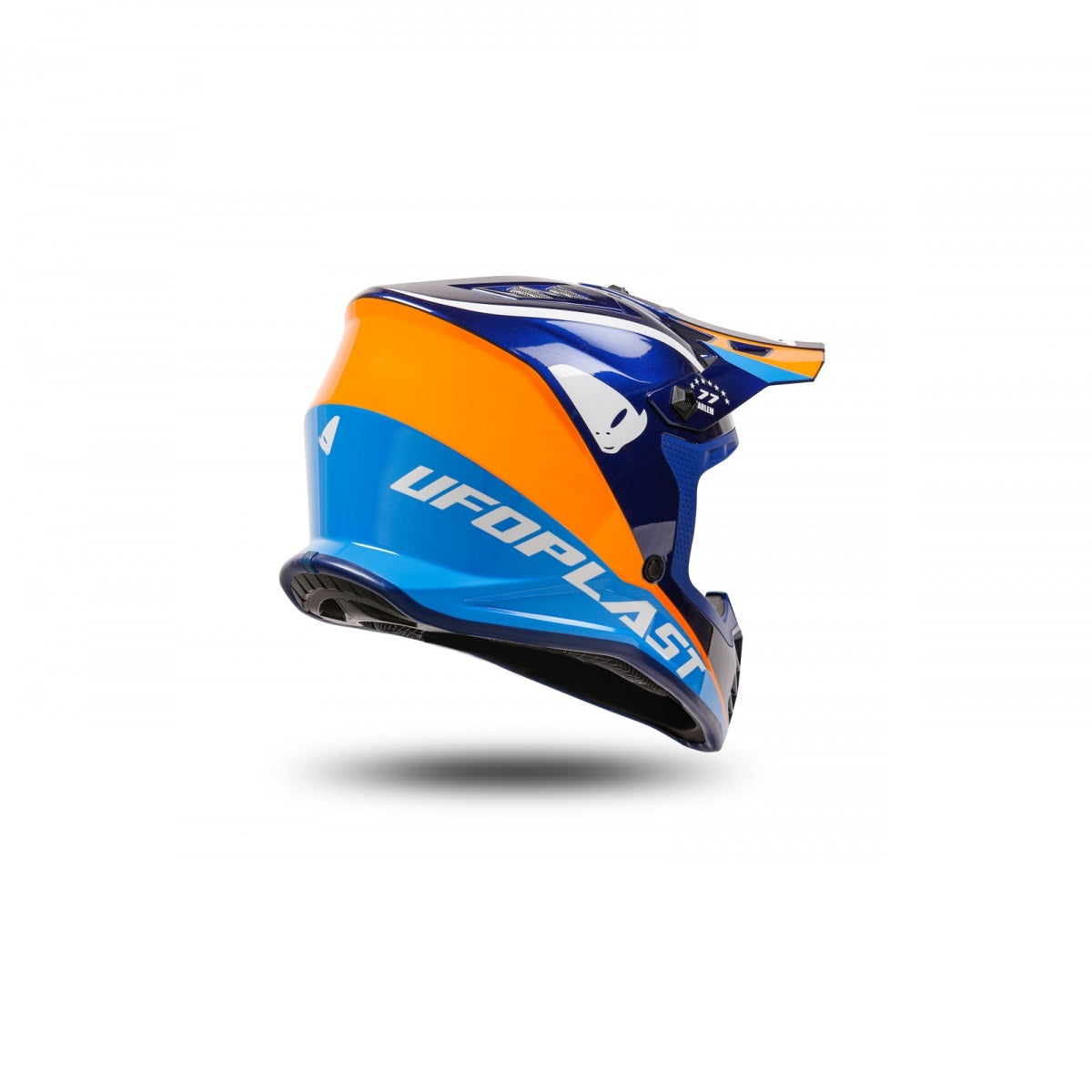 Casco Motocross Bimbo Ufo Plast Korey Harlem Blu Arancione