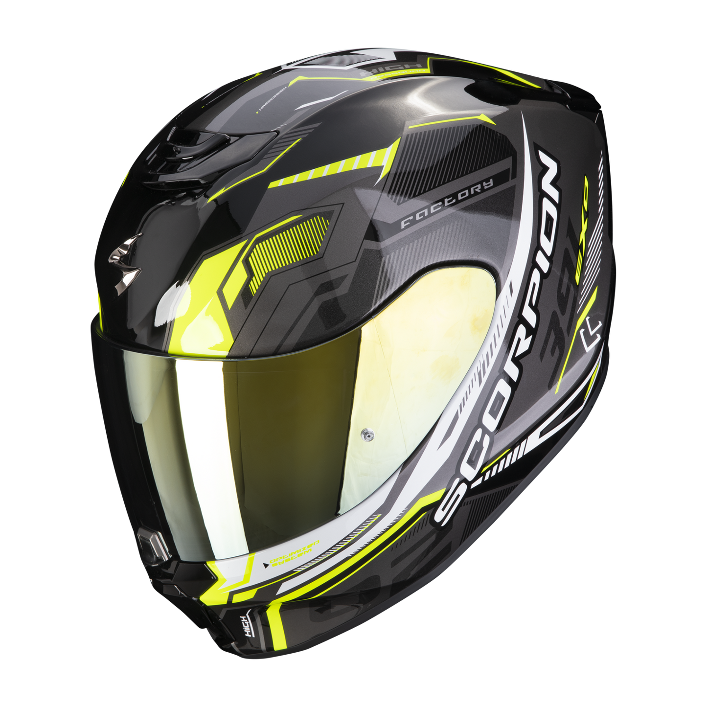 Casco Integrale Scorpion EXO-391 HAUT 139-416-206-03 Black Silver Neon Yellow