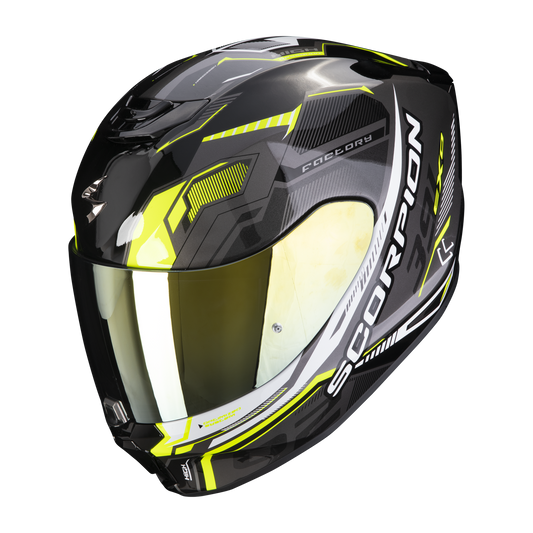 Casco Integrale Scorpion EXO-391 HAUT 139-416-206-03 Black Silver Neon Yellow