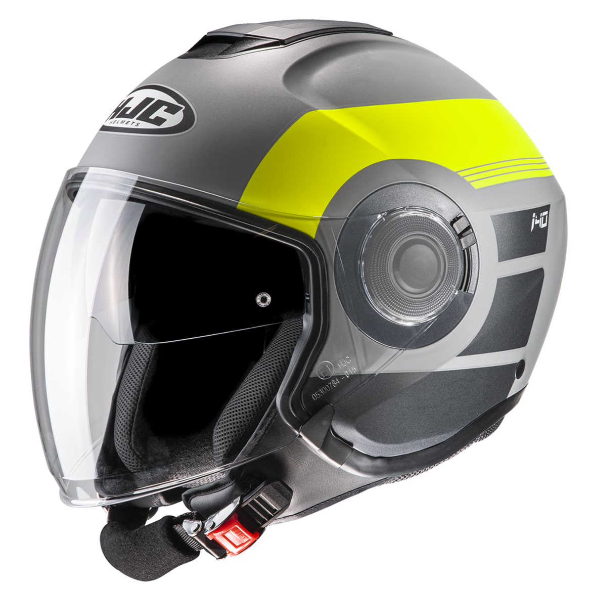 Casco Jet HJC i40 Spina MC3HSF Giallo Fluo / Grigio / Nero Opaco