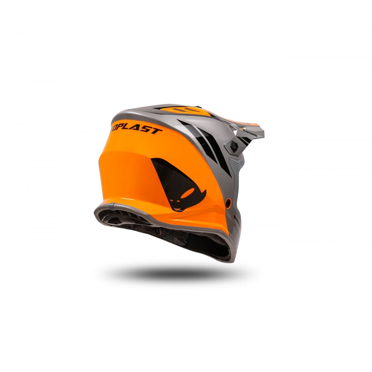 Casco Motocross Bimbo Ufo Plast Korey Jaking Grigio Arancione