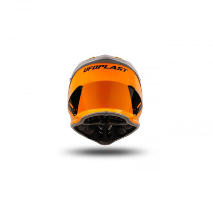 Casco Motocross Bimbo Ufo Plast Korey Jaking Grigio Arancione