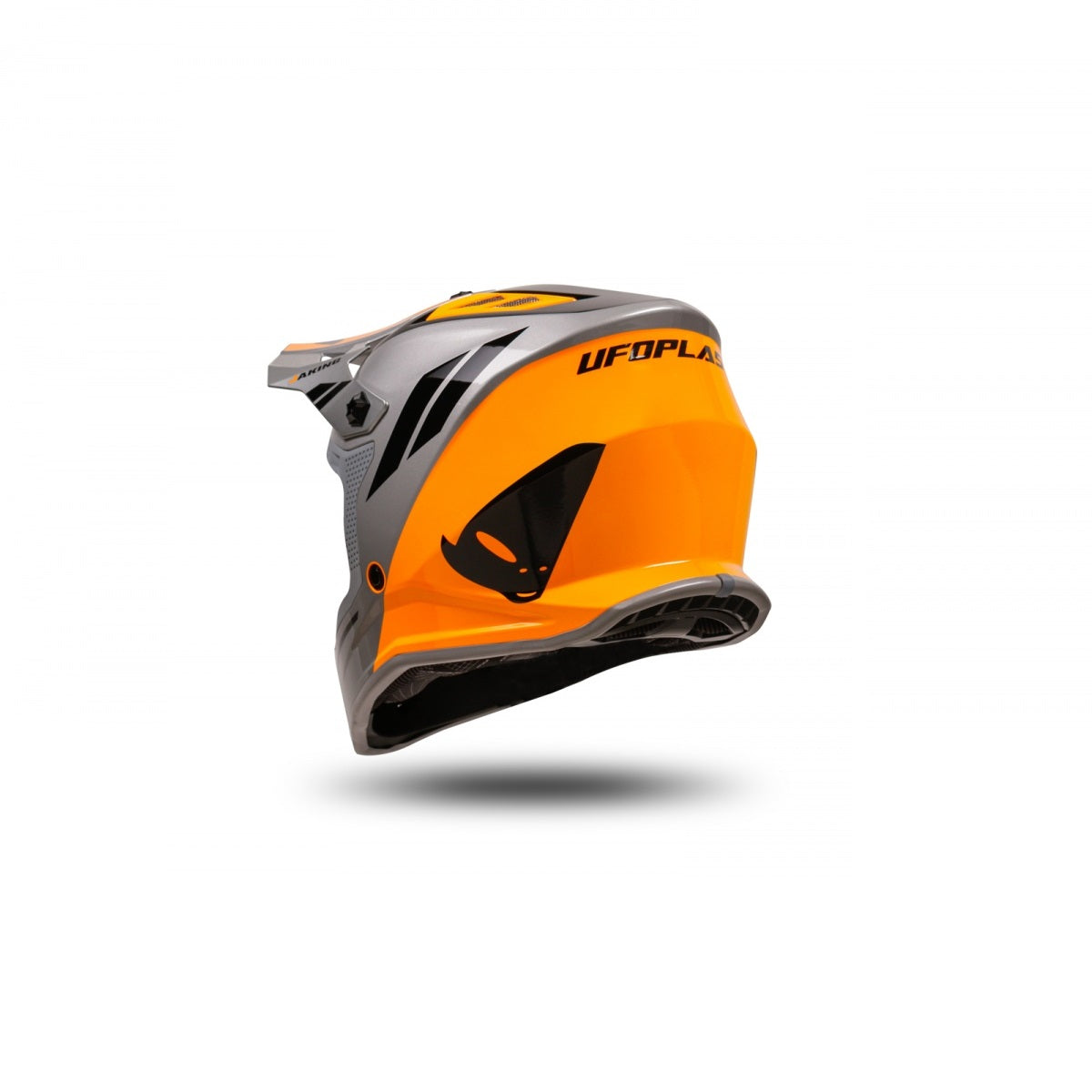 Casco Motocross Bimbo Ufo Plast Korey Jaking Grigio Arancione