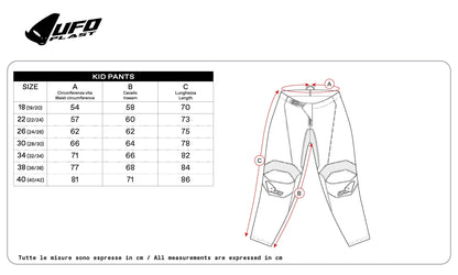 Completo Motocross Bimbo UFO PLAST RADIAL Arancione Fluo (Magl. XXXS Pant. 30)