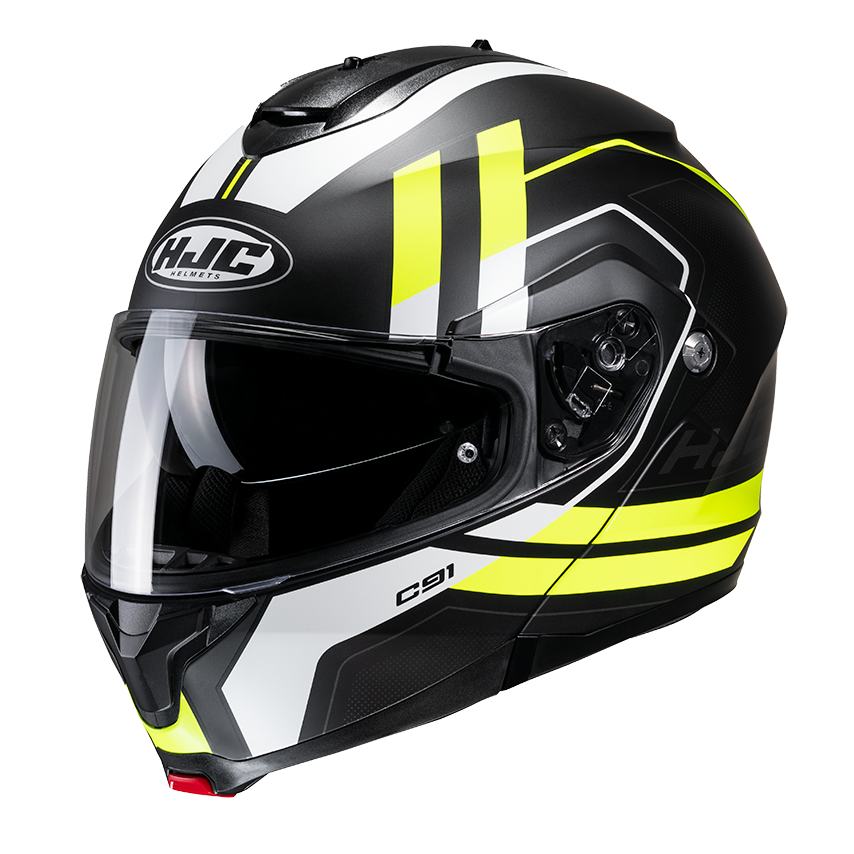 Casco Modulare HJC C91 OCTO MC3HSF Nero Giallo Fluo Bianco Opaco