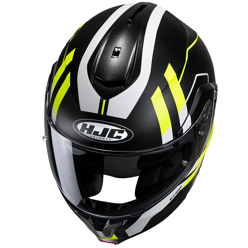 Casco Modulare HJC C91 OCTO MC3HSF Nero Giallo Fluo Bianco Opaco