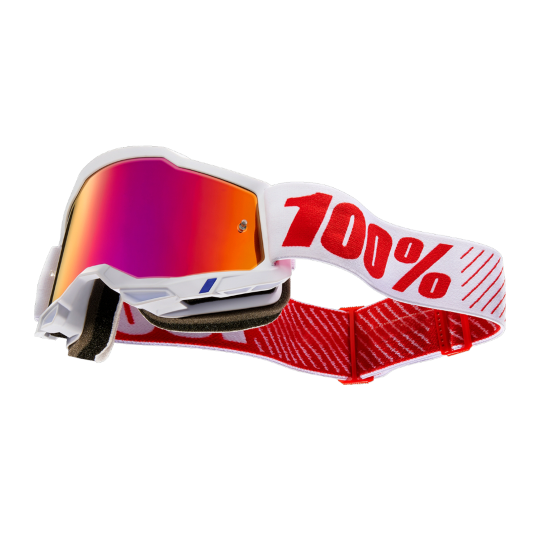 Maschera Motocross 100% Accuri 2 Pure Lente Blu/Rosso