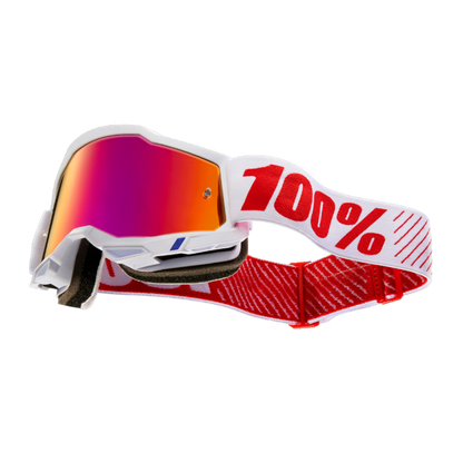 Maschera Motocross 100% Accuri 2 Pure Lente Blu/Rosso