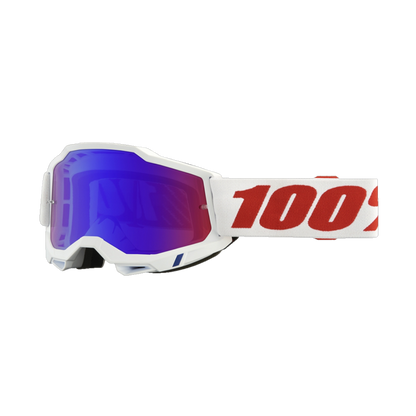 Maschera Motocross 100% Accuri 2 Pure Lente Blu/Rosso