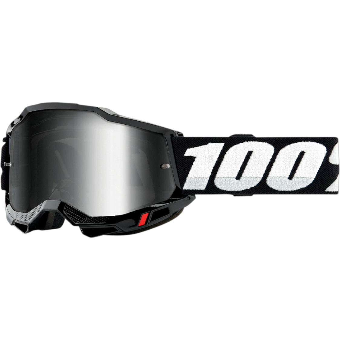 Maschera Motocross 100% Accuri 2 Nera Lente Silver