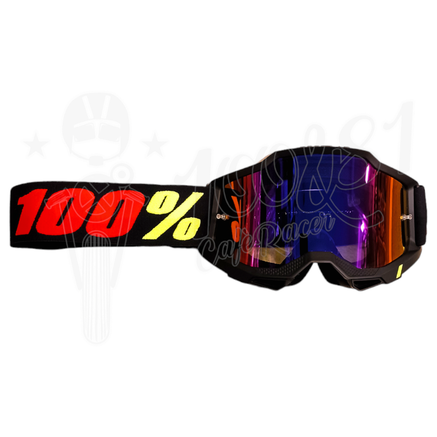 Maschera Motocross 100% Accuri 2 Morphuis Lente Blu/Rosso