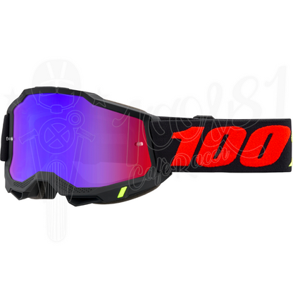 Maschera Motocross 100% Accuri 2 Morphuis Lente Blu/Rosso