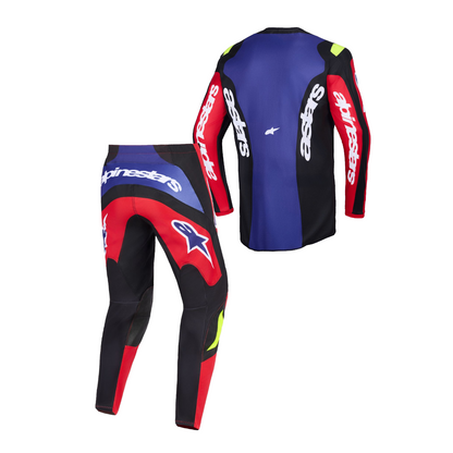 Completo Motocross Alpinestars Fluid Grid 2026 Red Black Purple (Magl. L Pant. 34)