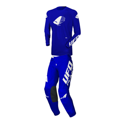 Completo Motocross Bimbo UFO PLAST RADIAL Blu (Magl. XXS Pant. 30)
