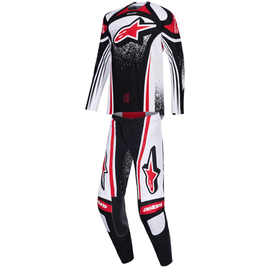 Completo Motocross Alpinestars Techstar Nomur Black White Red (Magl. L Pant. 34)