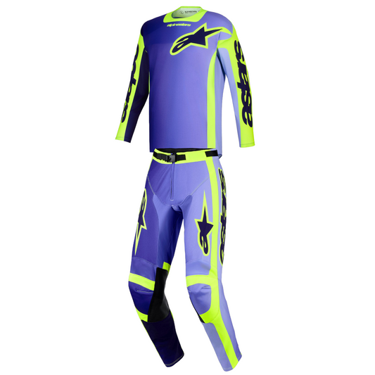 Completo Motocross Alpinestars Racer Portl Purple Yellow Fluo (Magl. M Pant. 32)