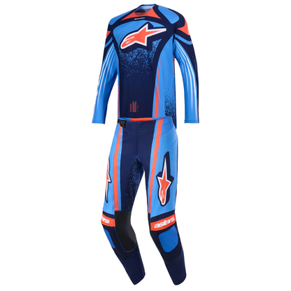 Completo Motocross Alpinestars Techstar Nomur Dark Navy Orange Ucla Blue (Magl. L Pant. 34)