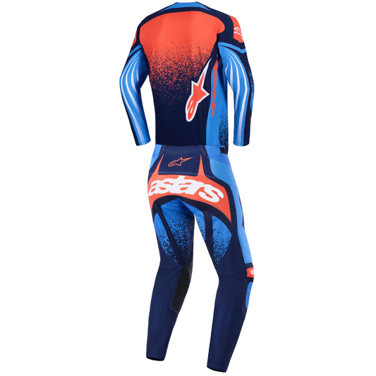 Completo Motocross Alpinestars Techstar Nomur Dark Navy Orange Ucla Blue (Magl. L Pant. 34)
