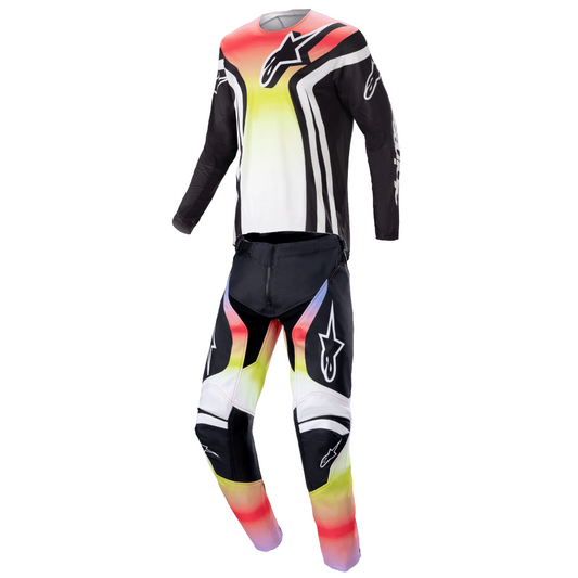 Completo Motocross Alpinestars Racer Semi Nero Multicolore (Magl. L Pant. 38)