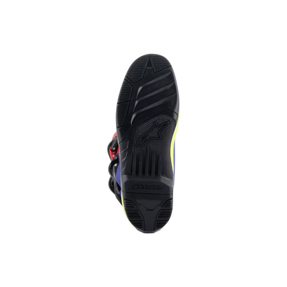 Stivali Alpinestars Tech 3 Rosso Brillante Blu Scuro Giallo Fluo