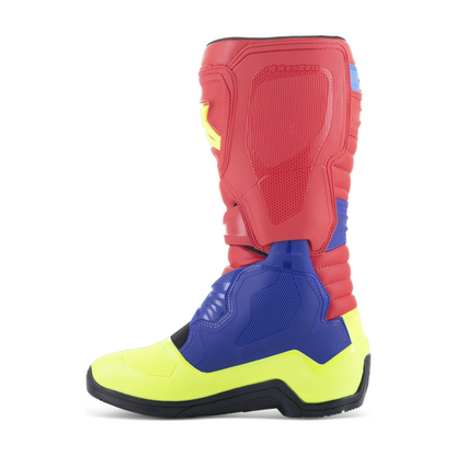 Stivali Alpinestars Tech 3 Rosso Brillante Blu Scuro Giallo Fluo