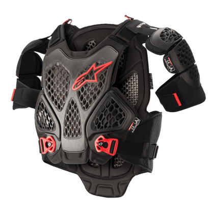 Pettorina Alpinestars A-6 Chest Protector Nero Antracite Rosso
