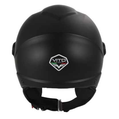 Casco Jet Vito Helmets Doppia Visiera Lavori Matt Black