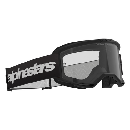 Maschera Motocross Alpinestars Vision 3 Nera Con Lente Trasparente