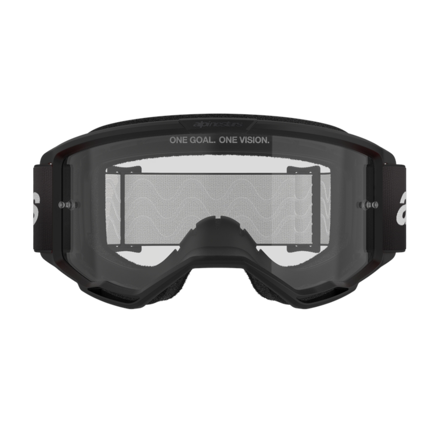 Maschera Motocross Alpinestars Vision 3 Nera Con Lente Trasparente