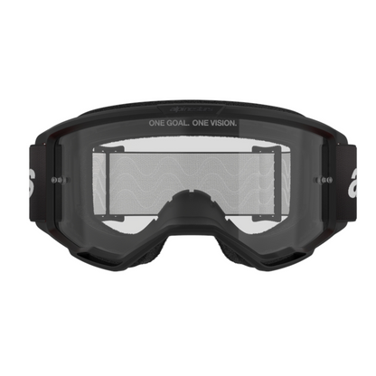 Maschera Motocross Alpinestars Vision 3 Nera Con Lente Trasparente