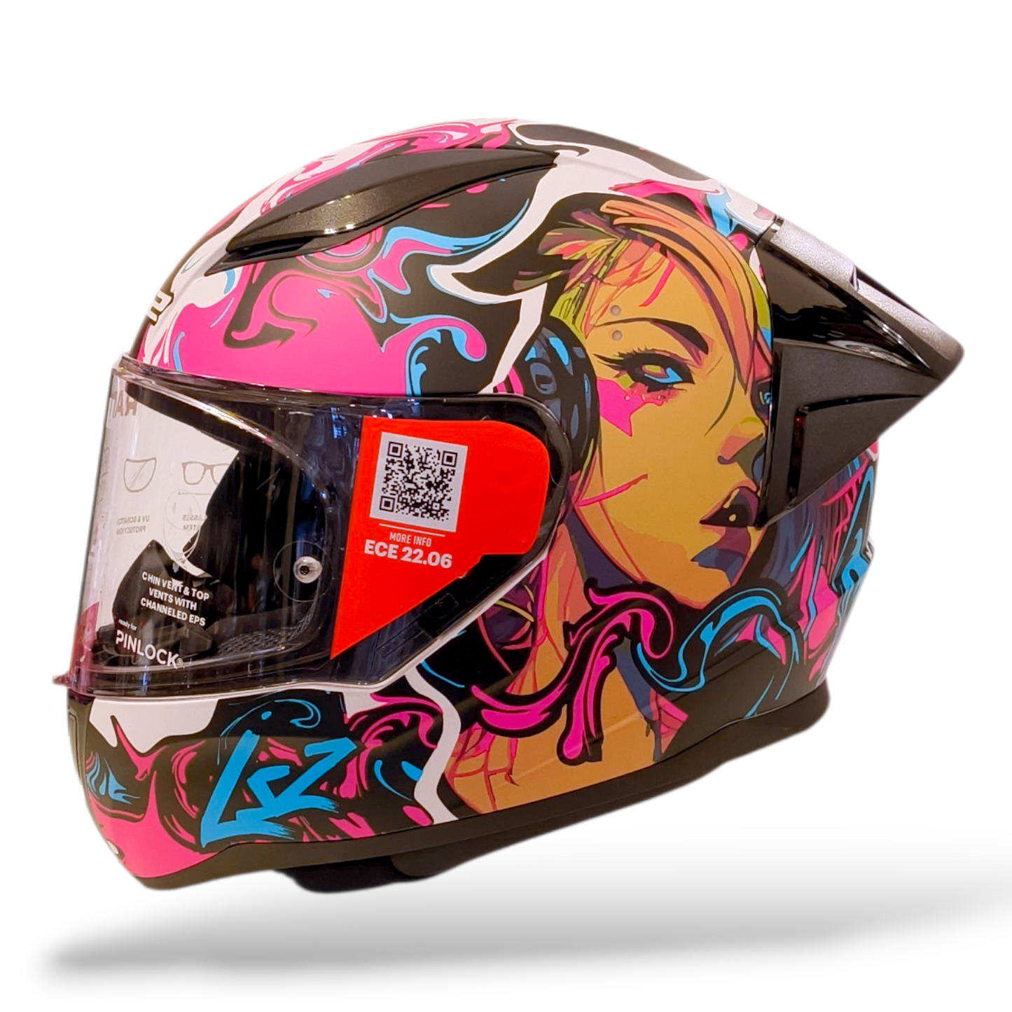 Casco Integrale LS2 FF353 RAPID II CYBERG Matt Purple Cyan VERSIONE SPOILER
