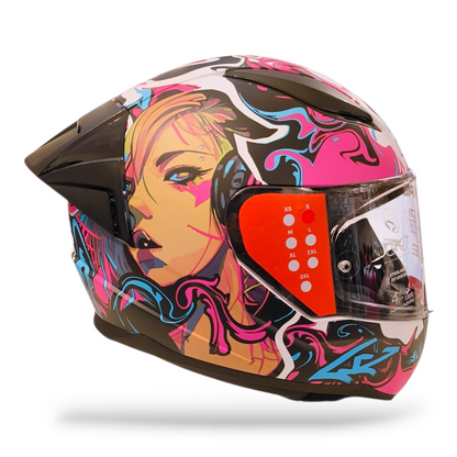 Casco Integrale LS2 FF353 RAPID II CYBERG Matt Purple Cyan VERSIONE SPOILER