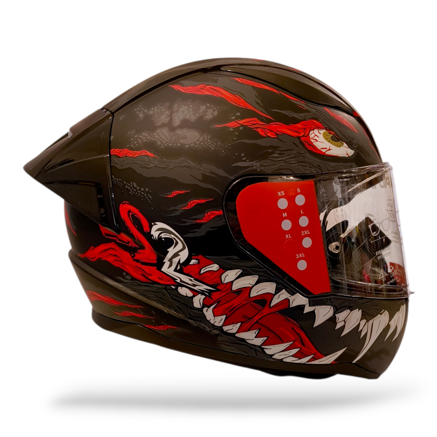 Casco Integrale LS2 FF353 RAPID II KAIJU Matt Black Red White VERSIONE SPOILER
