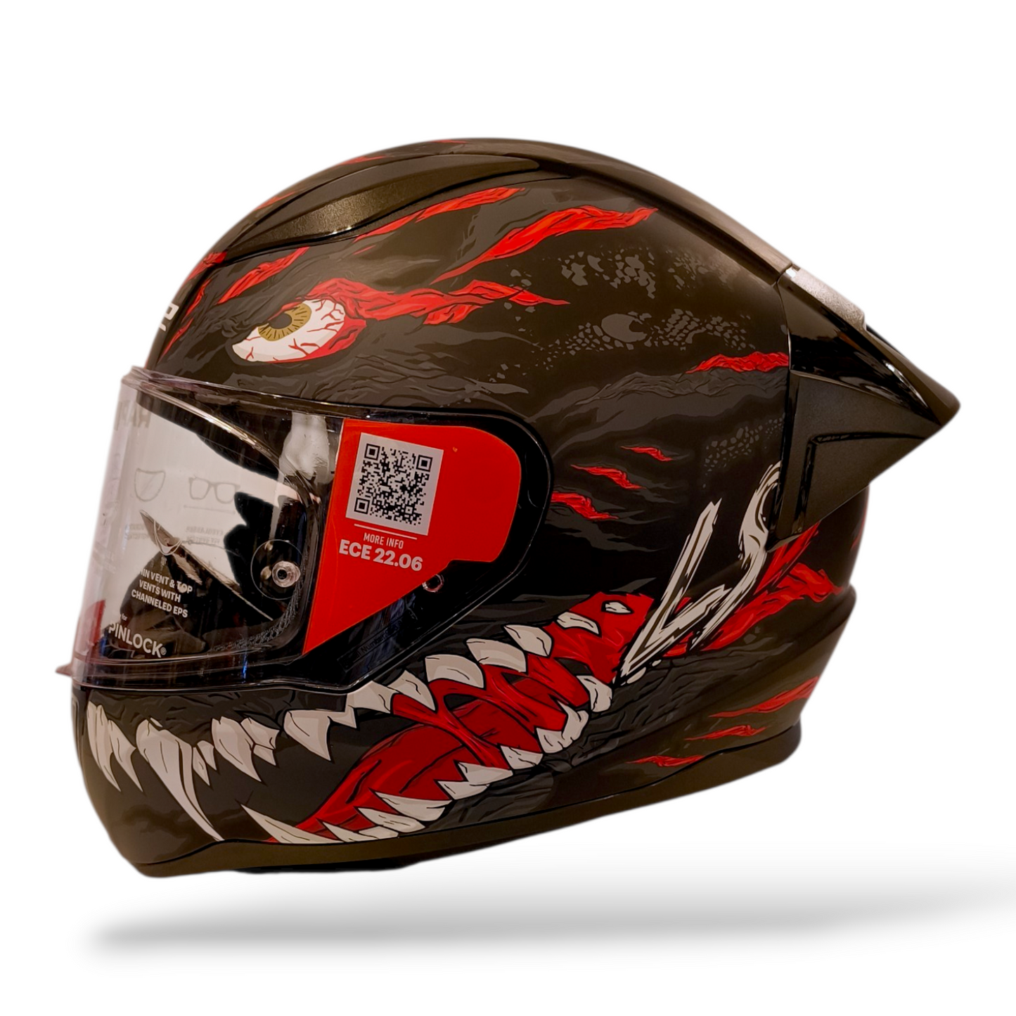 Casco Integrale LS2 FF353 RAPID II KAIJU Matt Black Red White VERSIONE SPOILER