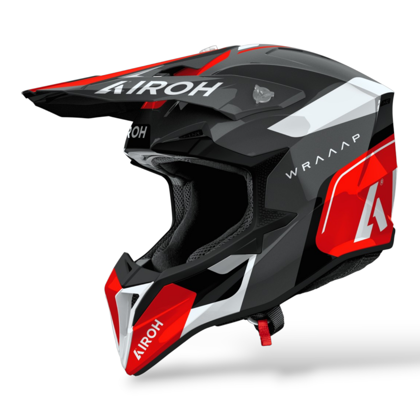 Casco Motocross Airoh Wraaap Conquer Red Gloss