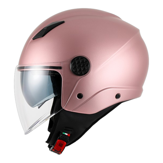 Casco Jet Doppia Visiera Vito Helmets Sarenta Gold Rose